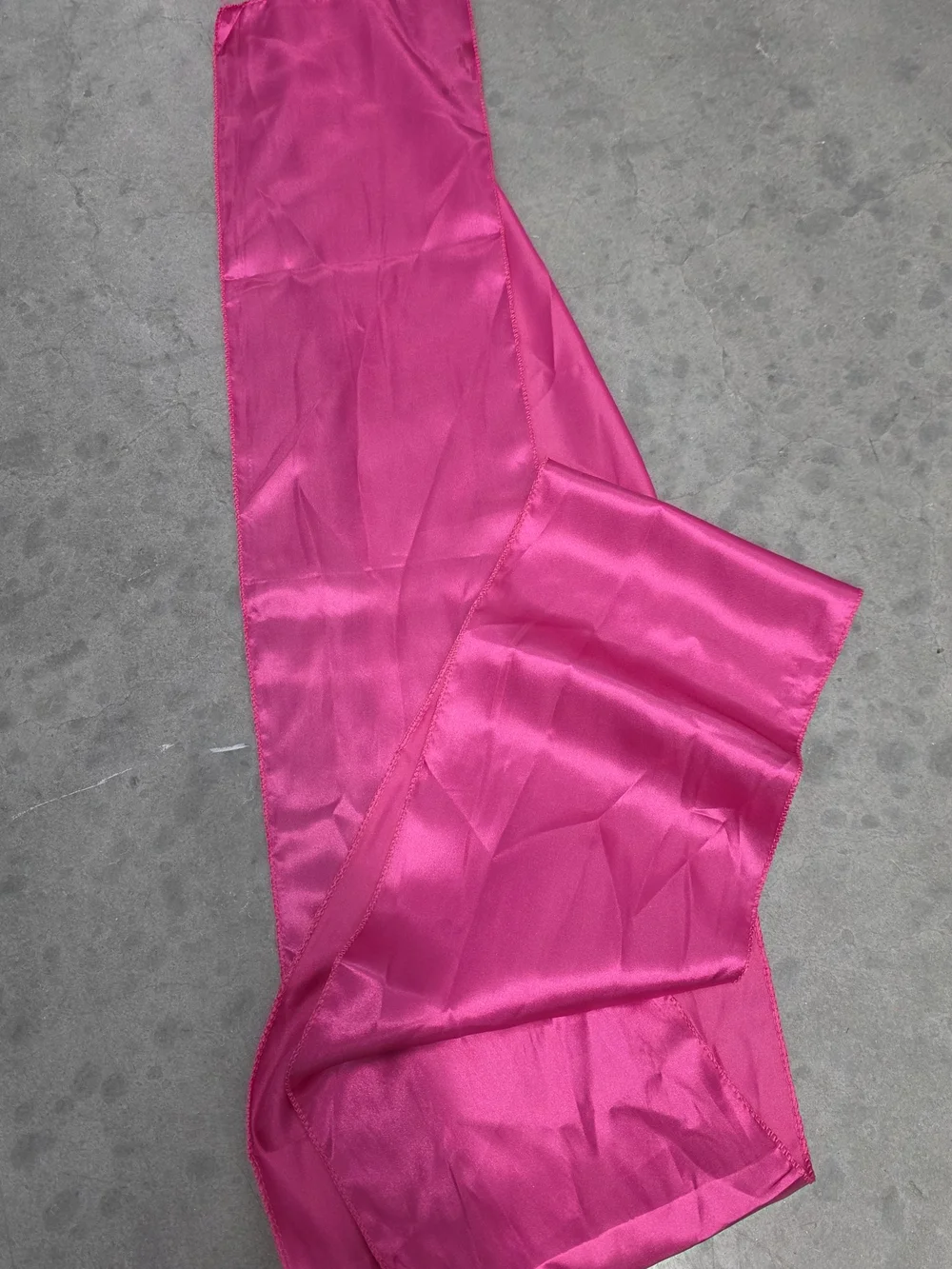 Vibrant Hot Pink Satin Fabric Chair Sasches